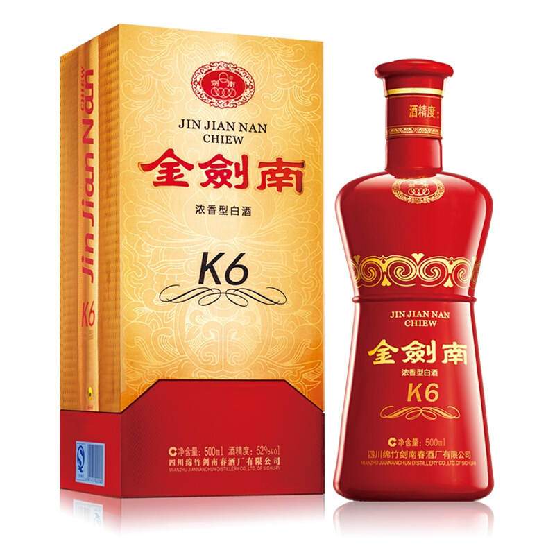 2024-02-22日，剑南春金剑南K6500ML52.00度酒每瓶的价格是多少呢？